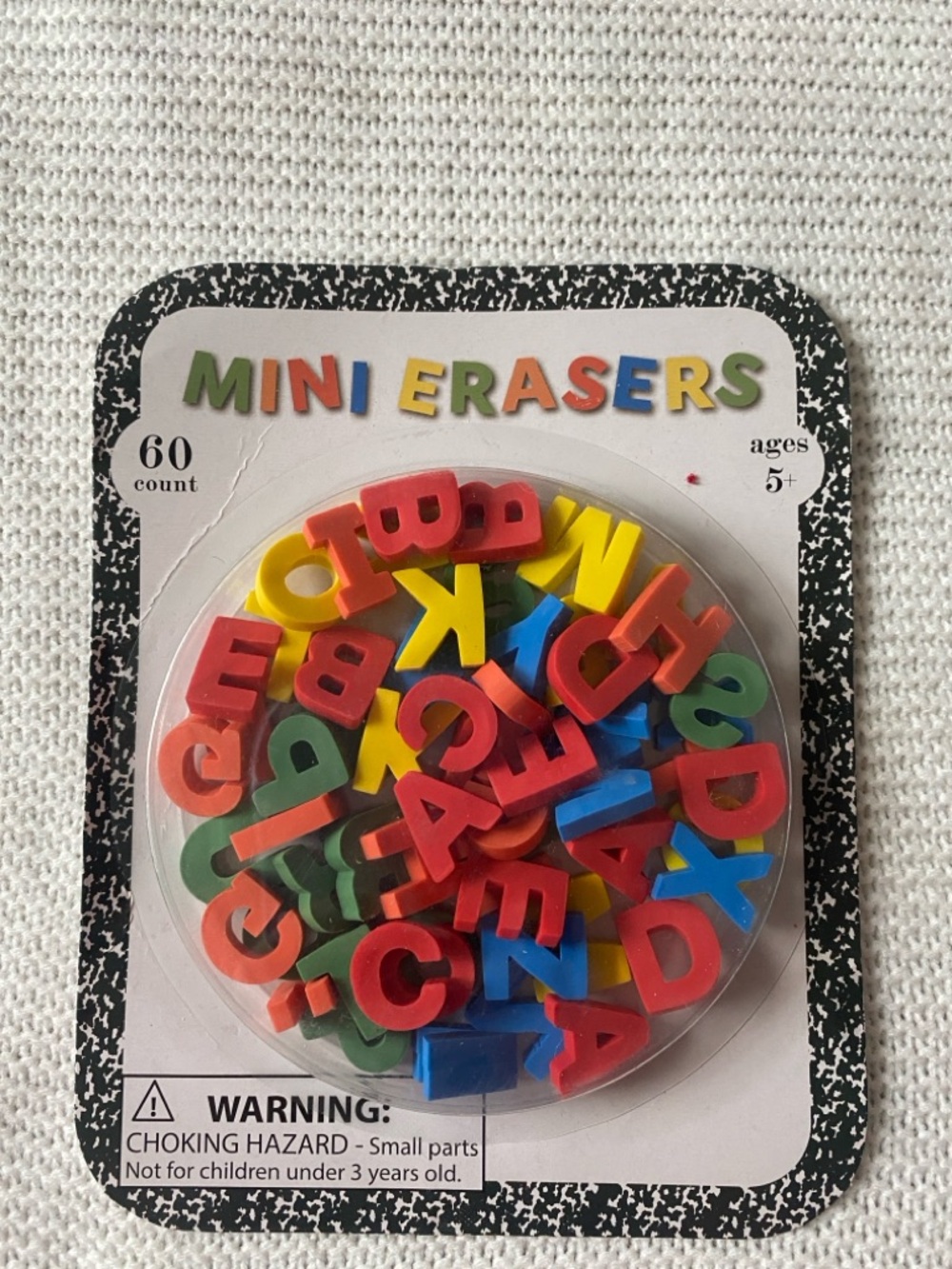 Target bullseye mini erasers